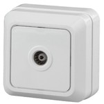2Э-301-01 Intro Розетка TV одиночная, ОУ, Quadro, б.м.п., белый (10/200/2400)