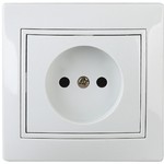 1Э-201-01 Intro Розетка 2P, 16А-250В, СУ, б.л., Plano, белый (10/200/2400)