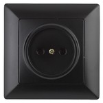 4-201-05 Intro Розетка 2P, 16А-250В, СУ, Solo, антрацит (10/200/2400)