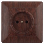 4-201-10 Intro Розетка 2P, 16А-250В, СУ, Solo, венге (10/200/2400)