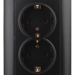 4-205-05 Intro Розетка 2X2P+E Schuko, 16А-250В, СУ, Solo, антрацит (10/100/1400)