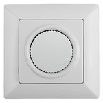 4-401-01 Intro Светорегулятор поворотный, 600Вт 230В, СУ, Solo, белый (10/100/2000)