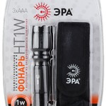 HT1W Фонарь ЭРА 1W LED, алюм, чехол, 3хААА, бл (24/96/576)