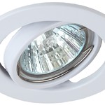 ST2A WH Светильник ЭРА штампованный поворотный MR16,12V/220V, 50W белый (100/2400)