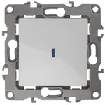 12-1102-01 ЭРА Выключатель с подсветкой, 10АХ-250В, IP20, Эра12, белый (10/100/3200)