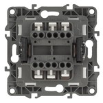 12-1104-05 ЭРА Выключатель двойной, 10АХ-250В, IP20, Эра12, антрацит (10/100/2500)