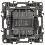 12-1107-05 ЭРА Выключатель тройной, 10АХ-250В, IP20, Эра12, антрацит (10/100/2500)