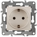 12-2101-02 ЭРА Розетка 2P+E Schuko, 16A-250В, IP20, Эра12, слоновая кость (10/100/2800)