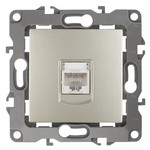 12-3107-04 ЭРА Розетка информационная RJ45, IP20, Эра12, шампань (10/100/3200)