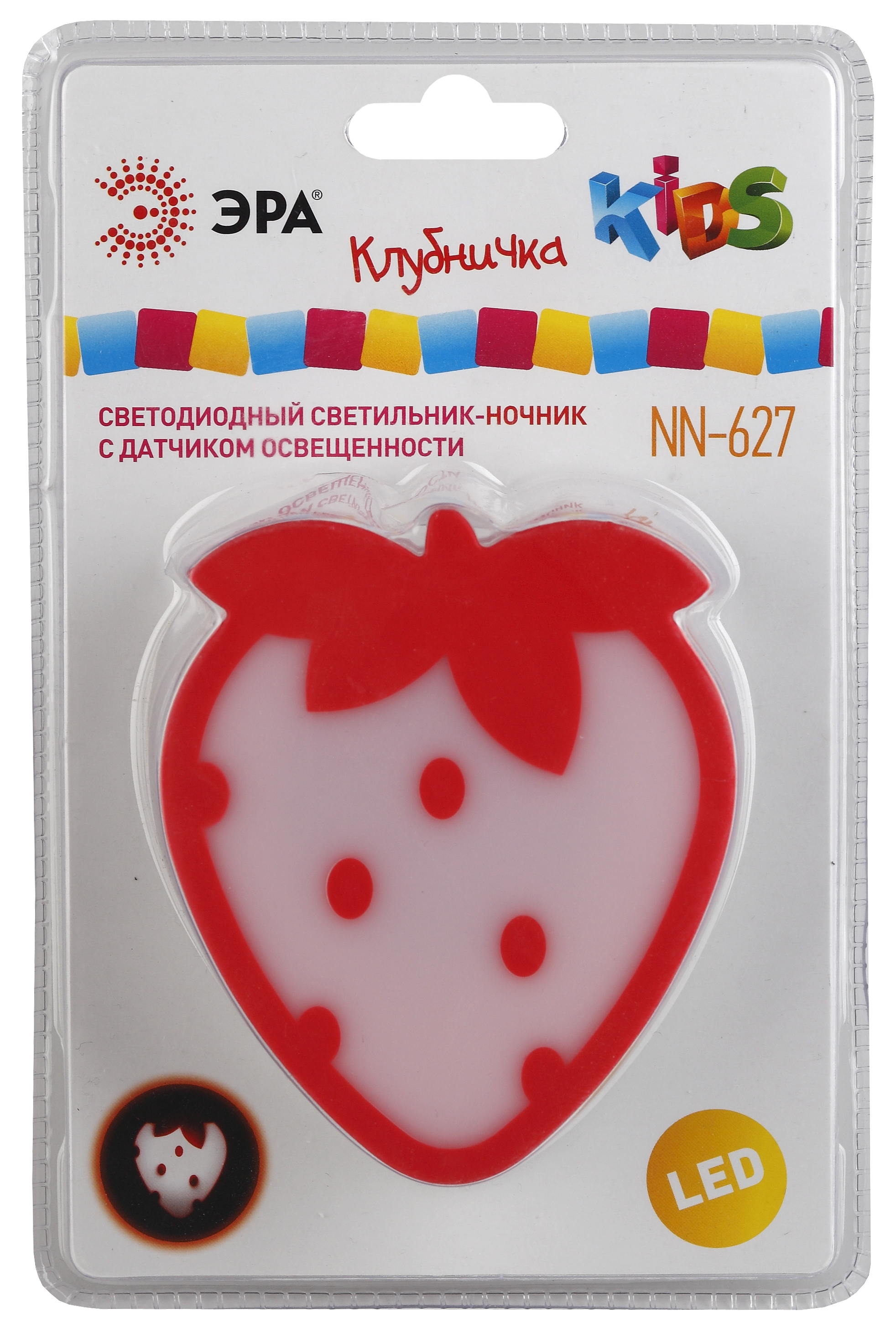 ЭРА ночник NN-627-LS-R красный (12/48/384)