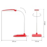 ЭРА наст.светильник NLED-447-9W-R красный (8/128)