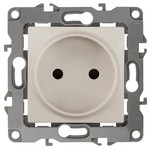 12-2005-02 ЭРА Розетка 2P, 16A-250В, IP20, без м.лапок, Эра12, слоновая кость (10/100/2500)