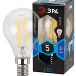 F-LED P45-5W-840-E14 ЭРА (филамент, шар, 5Вт, нейтр, E14) (25/50/3000)