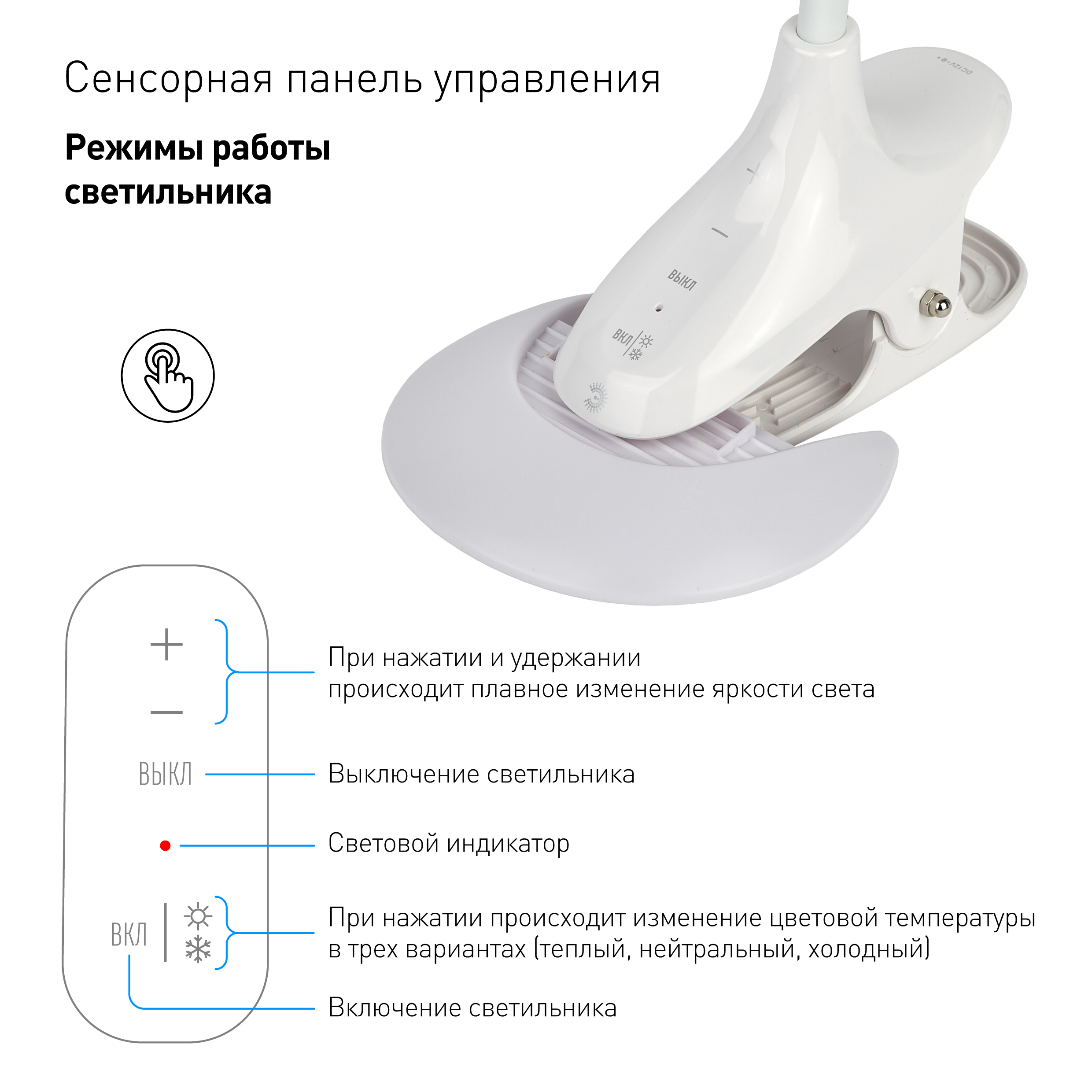 ЭРА наст.светильник NLED-454-9W-W белый (8/64)