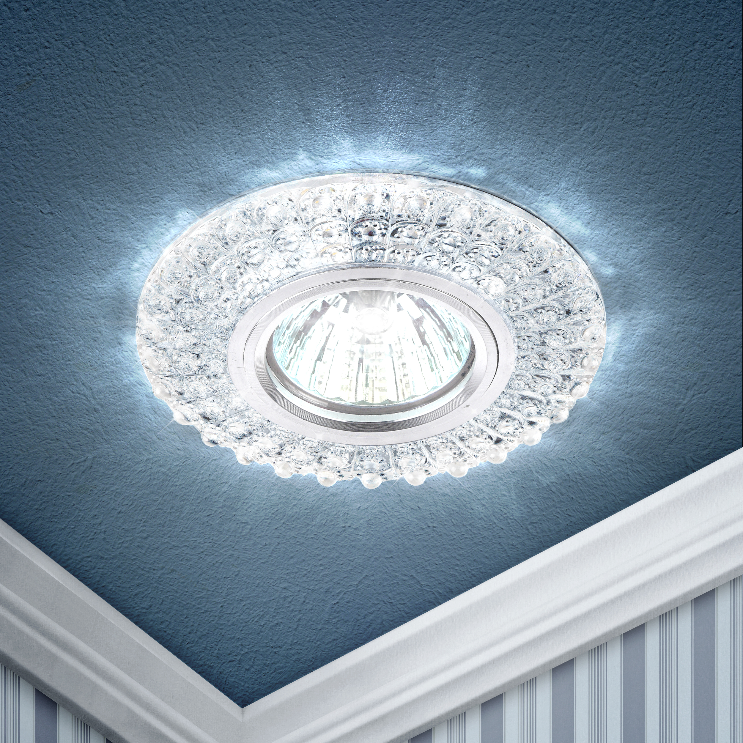 DK LD2 SL/WH Светильник ЭРА декор c белой светодиодной подсветкой, прозрачный (50/1400)