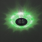 DK LD2 SL/GR+WH Светильник ЭРА декор cо светодиодной подсветкой (зеленый+белый), прозрачный (50/1400