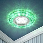 DK LD3 SL/WH+GR Светильник ЭРА декор cо светодиодной подсветкой( белый+зеленый), прозрачный (50/1400