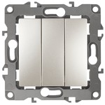 12-1107-15 ЭРА Выключатель тройной, 10АХ-250В, IP20, Эра12, перламутр (10/100/2500)