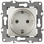 12-2101-15 ЭРА Розетка 2P+E Schuko, 16A-250В, IP20, Эра12, перламутр (10/100/3000)