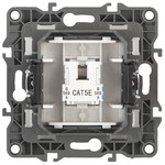 12-3107-12 ЭРА Розетка информационная RJ45, IP20, Эра12, графит (10/100/2500)