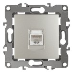 12-3107-15 ЭРА Розетка информационная RJ45, IP20, Эра12, перламутр (10/100/2500)
