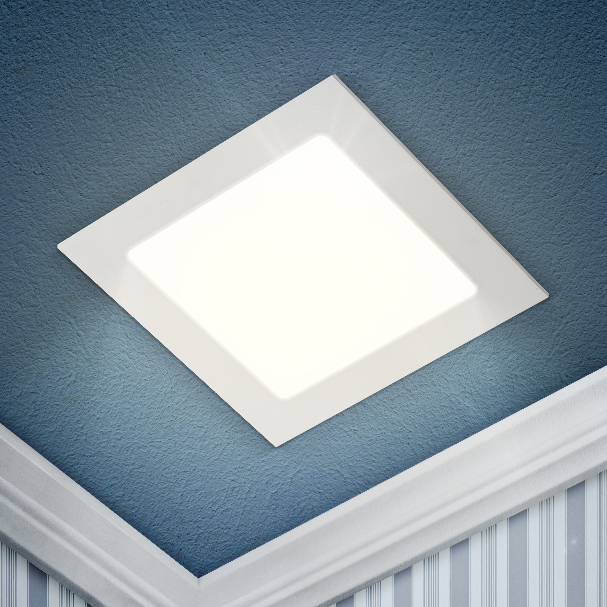 LED 2-24-4K Светильник ЭРА светодиодный квадратный LED 24W 220V 4000K (20/180)