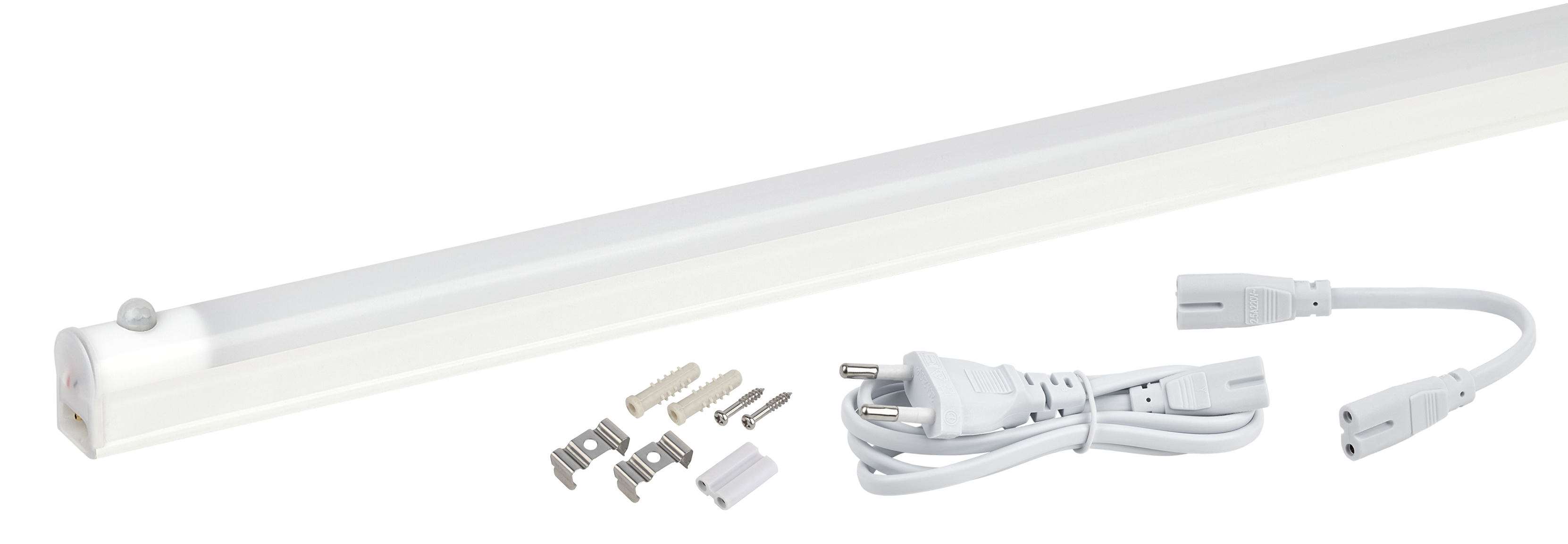 LLED-02-08W-4000-MS-W ЭРА Линейный светодиодный светильник с датчиком дв. 8Вт 4000К L572мм (25/875)