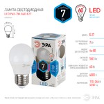 LED P45-7W-840-E27 ЭРА (диод, шар, 7Вт, нейтр, E27), (10/100/3600)