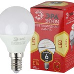 ECO LED P45-6W-827-E14 ЭРА (диод, шар, 6Вт, тепл, E14) (10/100/4000)