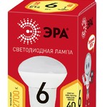 ECO LED R50-6W-827-E14 ЭРА (диод, рефлектор, 6Вт, тепл, E14) (10/100/3600)