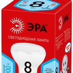 ECO LED R63-8W-840-E27 ЭРА (диод, рефлектор, 8Вт, нейтр, E27), (10/100/1500)