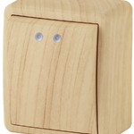 11-1202-11 ЭРА Выключатель с подсветкой, 10АХ-250В, IP20, ОУ, Эра Эксперт, сосна (16/160/2400)