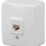 11-3202-01 ЭРА Розетка телефонная RJ11, ОУ, IP20, Эра Эксперт, белый (16/160/3200)