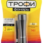 TMB1 Фонарь Трофи 1x1W LED, алюм, 1хАА, бл (24/144/1728)