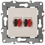 12-3112-02 ЭРА Розетка аудио двойная, IP20, Эра12, слоновая кость (10/100/3200)