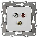 12-3113-01 ЭРА Розетка RCA, IP20, Эра12, белый (10/100/3200)