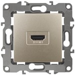 12-3114-04 ЭРА Розетка HDMI, IP20, Эра12, шампань (10/100/3200)