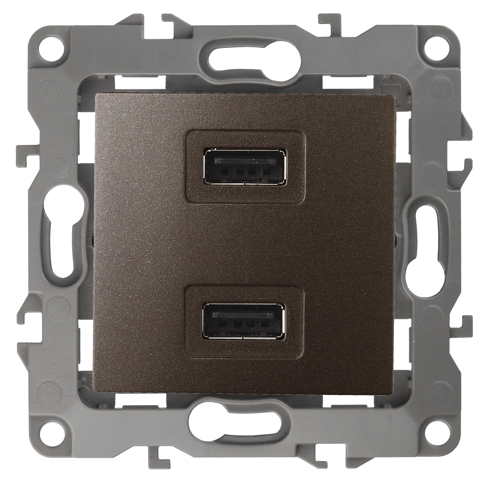 12-4110-13 ЭРА Устройство зарядное USB, 230В/5В-2100мА, IP20, Эра12, бронза (6/60/1920)