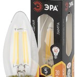 F-LED B35-5W-827-E27 ЭРА (филамент, свеча, 5Вт, тепл, E27) (10/100/2800)