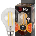 F-LED P45-7W-827-E14 ЭРА (филамент, шар, 7Вт, тепл, E14) (10/100/3000)