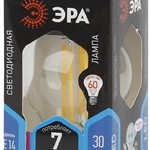F-LED P45-7W-840-E14 ЭРА (филамент, шар, 7Вт, нейтр, E14) (10/100/3000)