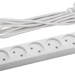 Удлинитель электрический ЭРА  U-5-3m-2x1 без заземления 5 розеток 3м ПВС 2x1мм2 10А