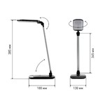 ЭРА наст.светильник NLED-460-14W-BK-S черный с серебром (8/168)