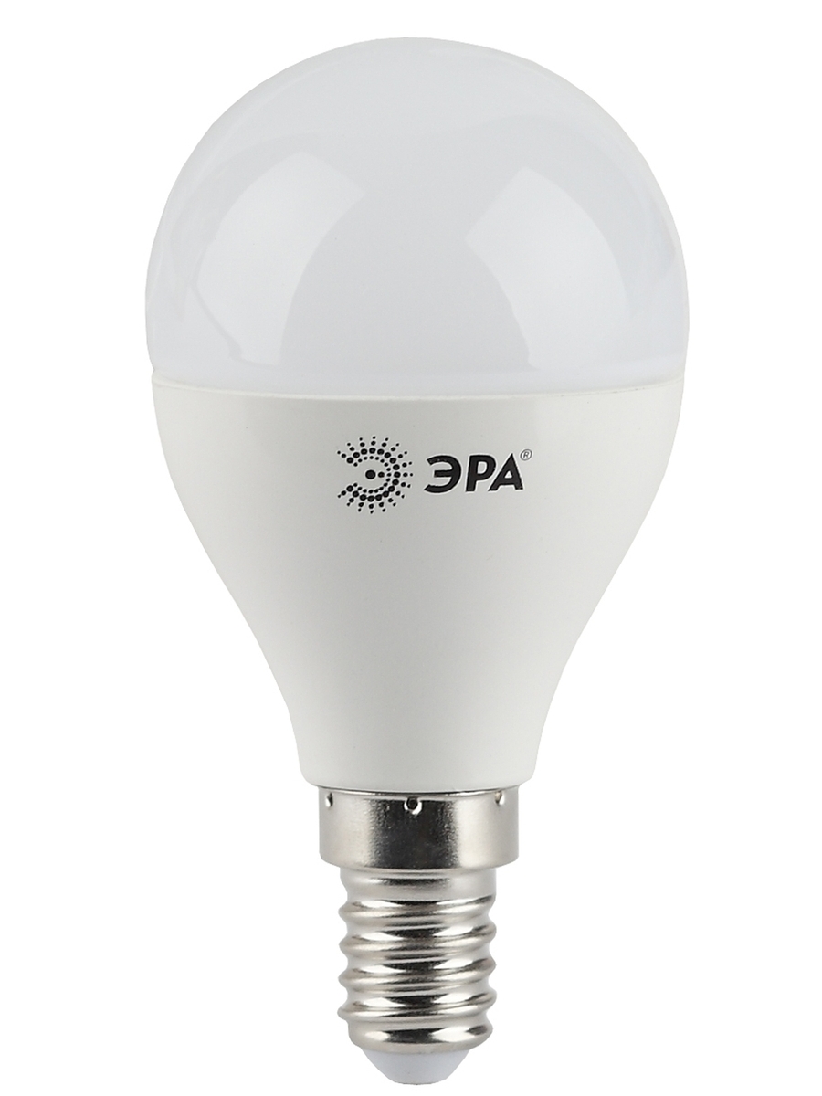 LED P45-5W-827-E14 ЭРА (диод, шар, 5Вт, тепл, E14) (10/100/3500)