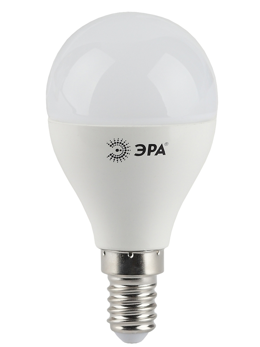 LED P45-5W-840-E14 ЭРА (диод, шар, 5Вт, нейтр, E14) (10/100/3600)