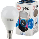 LED P45-5W-840-E14 ЭРА (диод, шар, 5Вт, нейтр, E14) (10/100/3600)