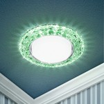 DK LD24 GR/WH Светильник ЭРА декор cо светодиодной подсветкой Gx53, зеленый (50/1000)