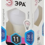 LED A60-11W-840-E27 ЭРА (диод, груша, 11Вт, нейтр, E27) (10/100/2000)