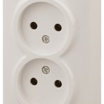 11-2202-02 ЭРА Розетка 2х2P, 16A-250В, IP20, ОУ, Эра Эксперт, сл.кость (18/180/2880)