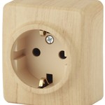11-2204-11 ЭРА Розетка 2P+E Schuko со шторками, 16A-250В, IP20, ОУ, Эра Эксперт, сосна (16/160/3200)